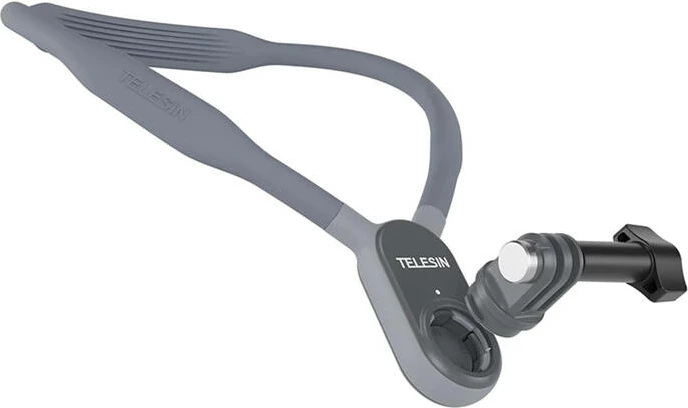 Qafore për kamera sportive dhe celular, Telesin TE-HNB-002, silikon, Gri