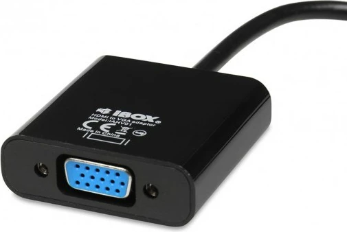Përshtatës iBox  HDMI Type A, VGA, i zi 