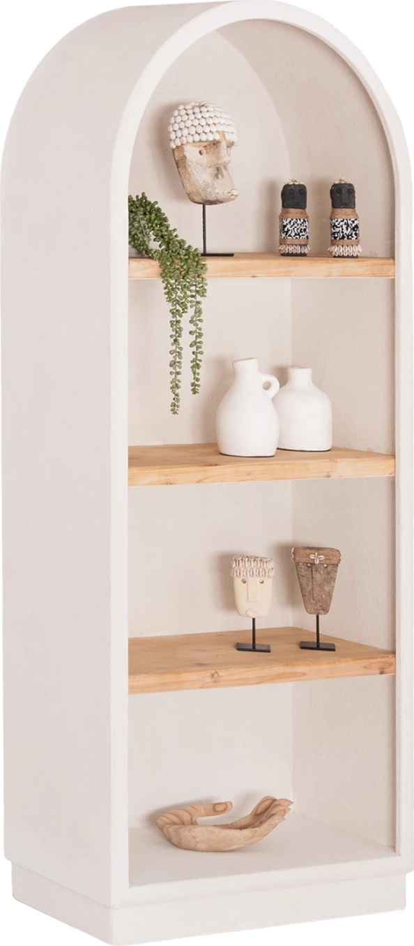 Raft Santorini FH18044 MDF ngjyrë të bardhë, 80x38x188.5 cm