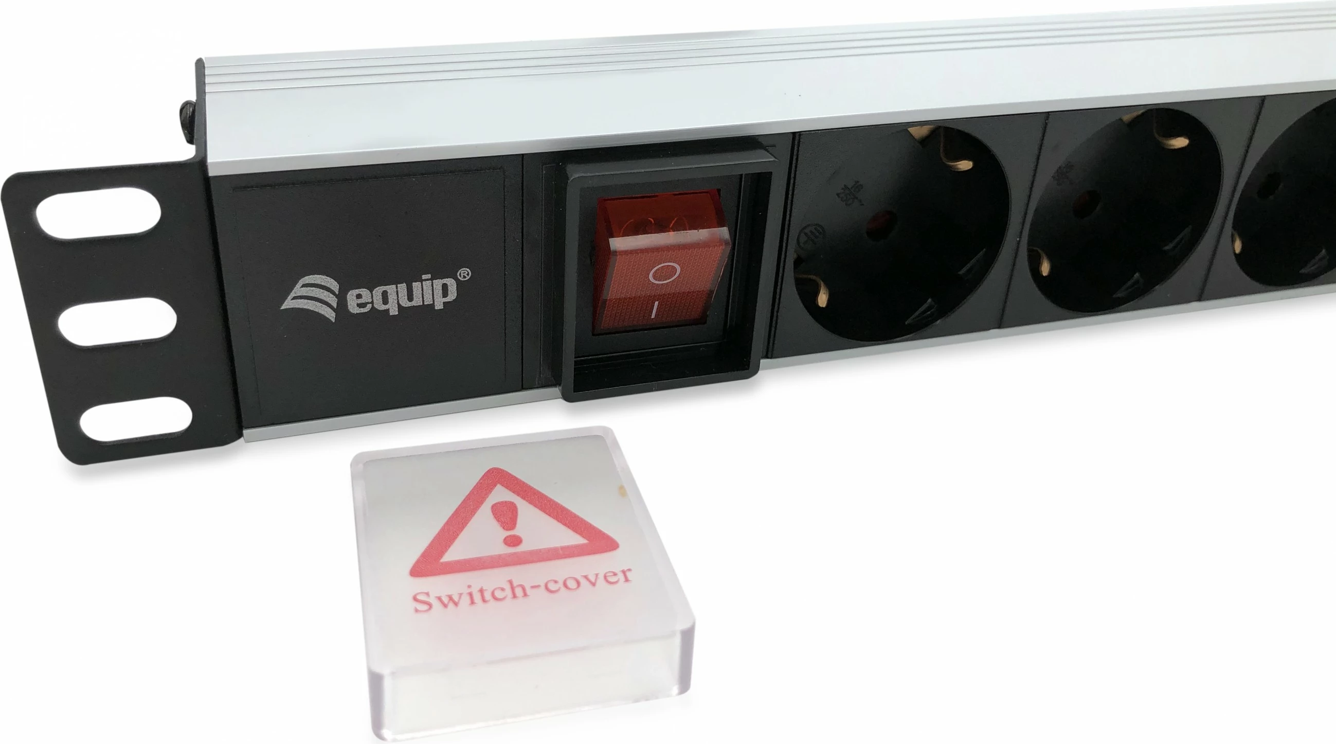 Listë prizash rack Equip 19" 8x Schuko, 1.8m, alumini