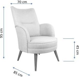 Karrige krahu Victoria, ngjyrë e kuqe tullë, Atelier del Sofa