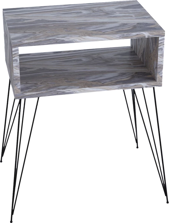 Komodinë Naida, mermer gri, 45x30x59cm