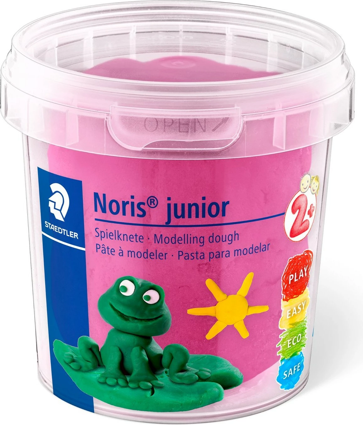 Plastelinë STAEDTLER 813F SLE, 4 ngjyra neon, kavanoz plastik