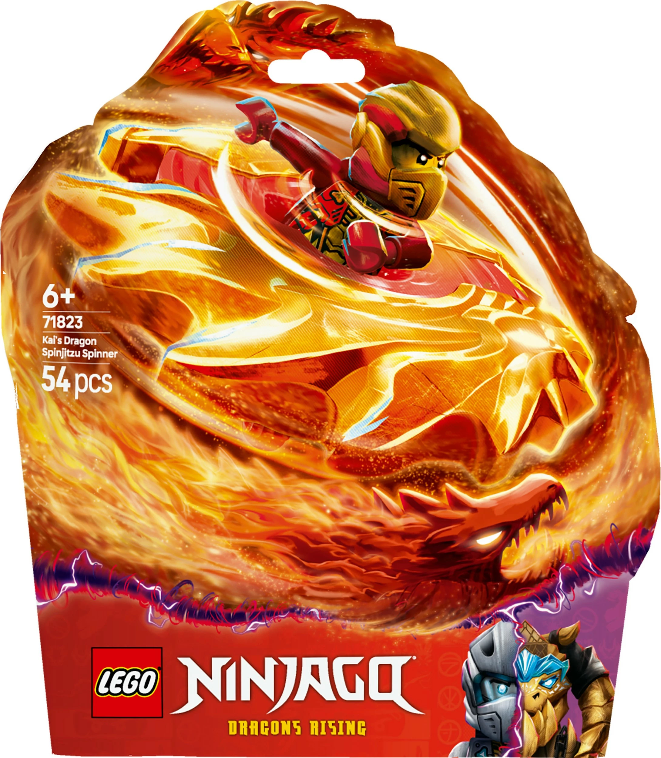 Set ndërtimi LEGO Ninjago 71823 Kais Drachen-Spinjitzu-Spinner, 54 pjesë, multikolor