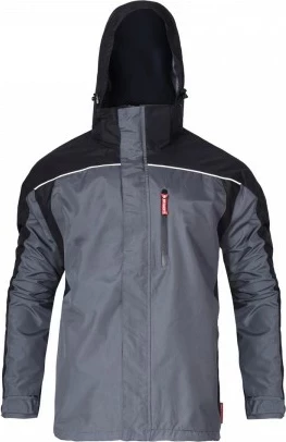 Xhaketë pune LAHTI PRO LPKZ2XL, e papërshkueshme nga uji, me astar fleece të heqshëm, XL, gri/zezë