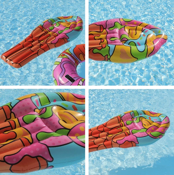 Jastëk uji me fryrje Desjoyaux Mattress Pop Art, PVC, 2 dhoma ajri, shumëngjyrësh