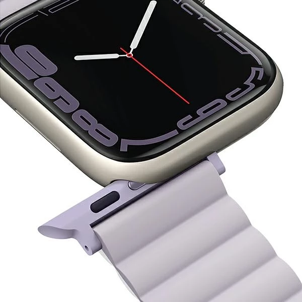 Rrip silikoni për Apple Watch UNIQ Revix, 42/44/45/49mm, dyngjyrësh vjollcë-e bardhë