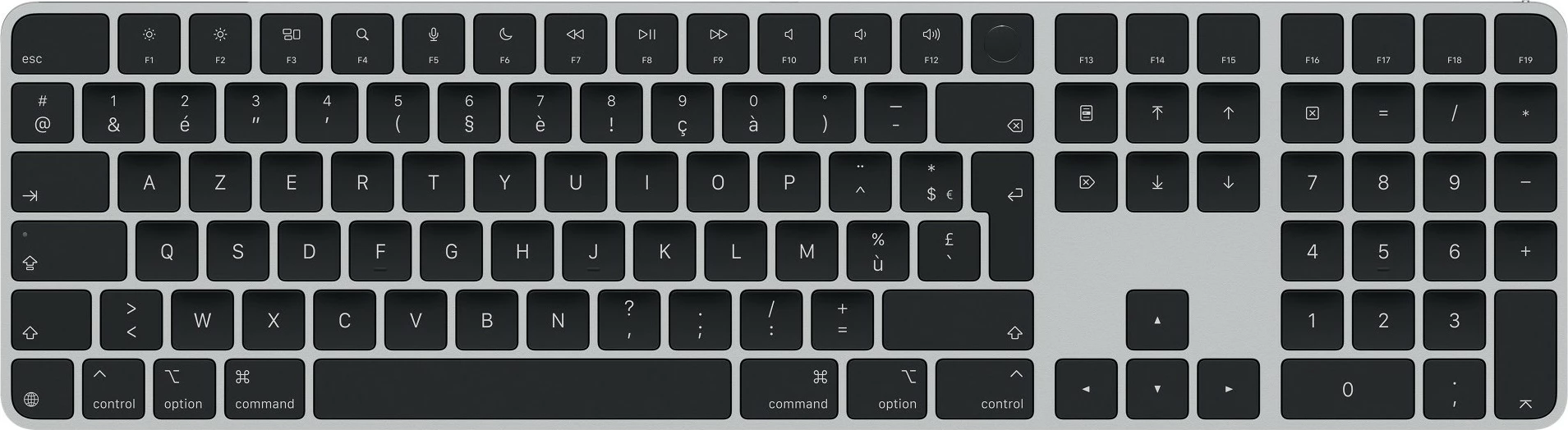 Tastierë Apple Magic Keyboard me Touch ID dhe Numërik, për Mac me Apple silicon, Francë, Ngjyrë e zezë