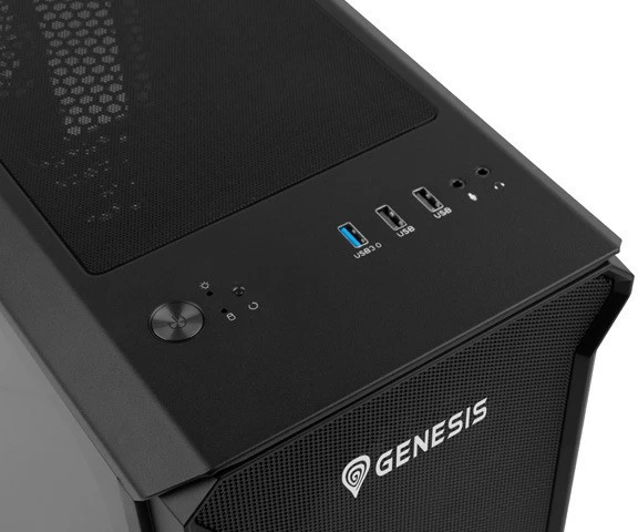 Kasë Genesis Irid 503 V2, Micro Tower, NPC-1558, me xham të temperuar, e zezë
