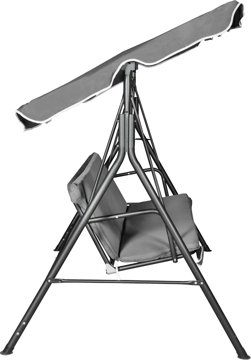 Lëkundëse kopshti Globo, metal i zi, material anthracite, 170x110x153cm