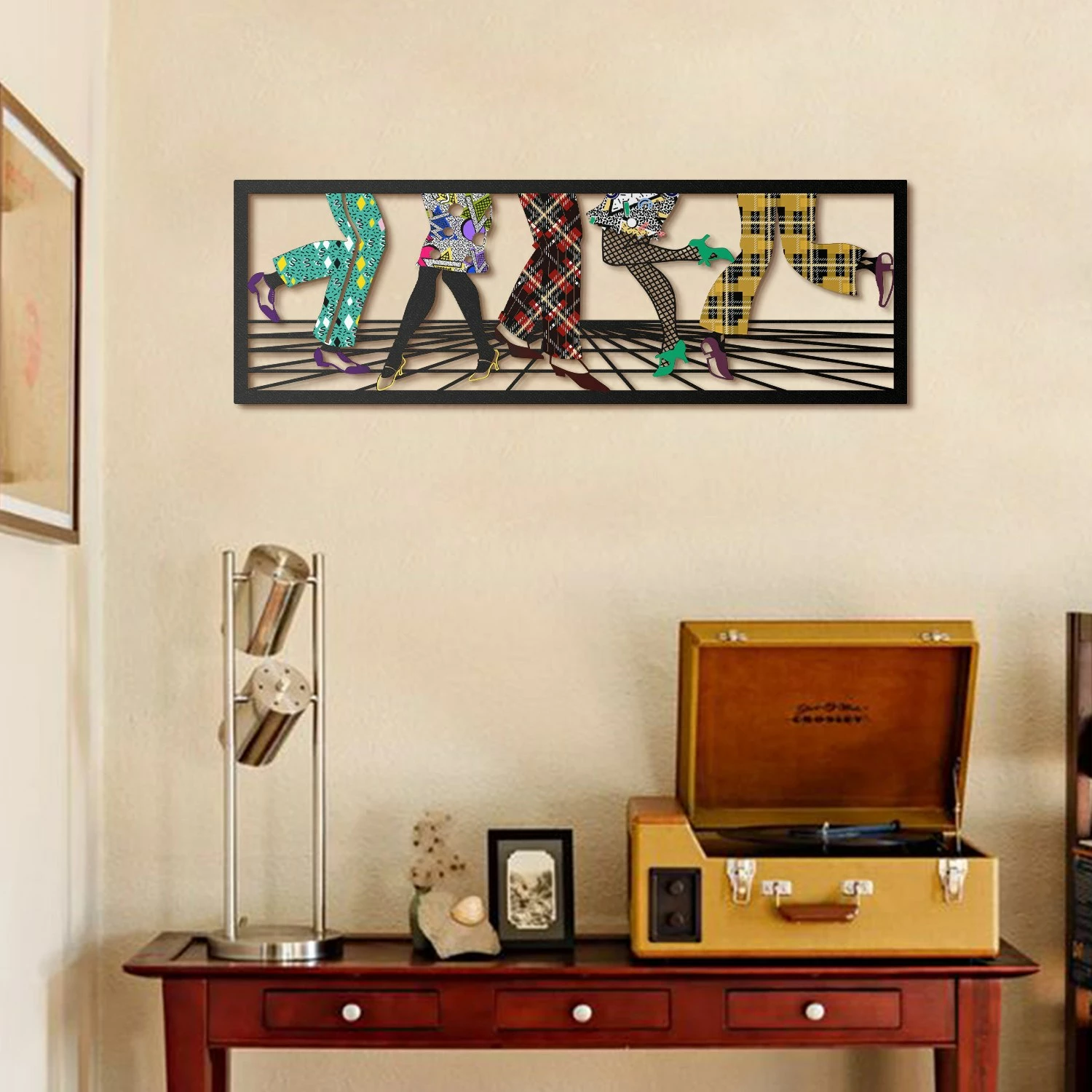 Aksesor dekorativ metalik për mur, Wallity, Let’s Dance, art metalik për mur - APT005