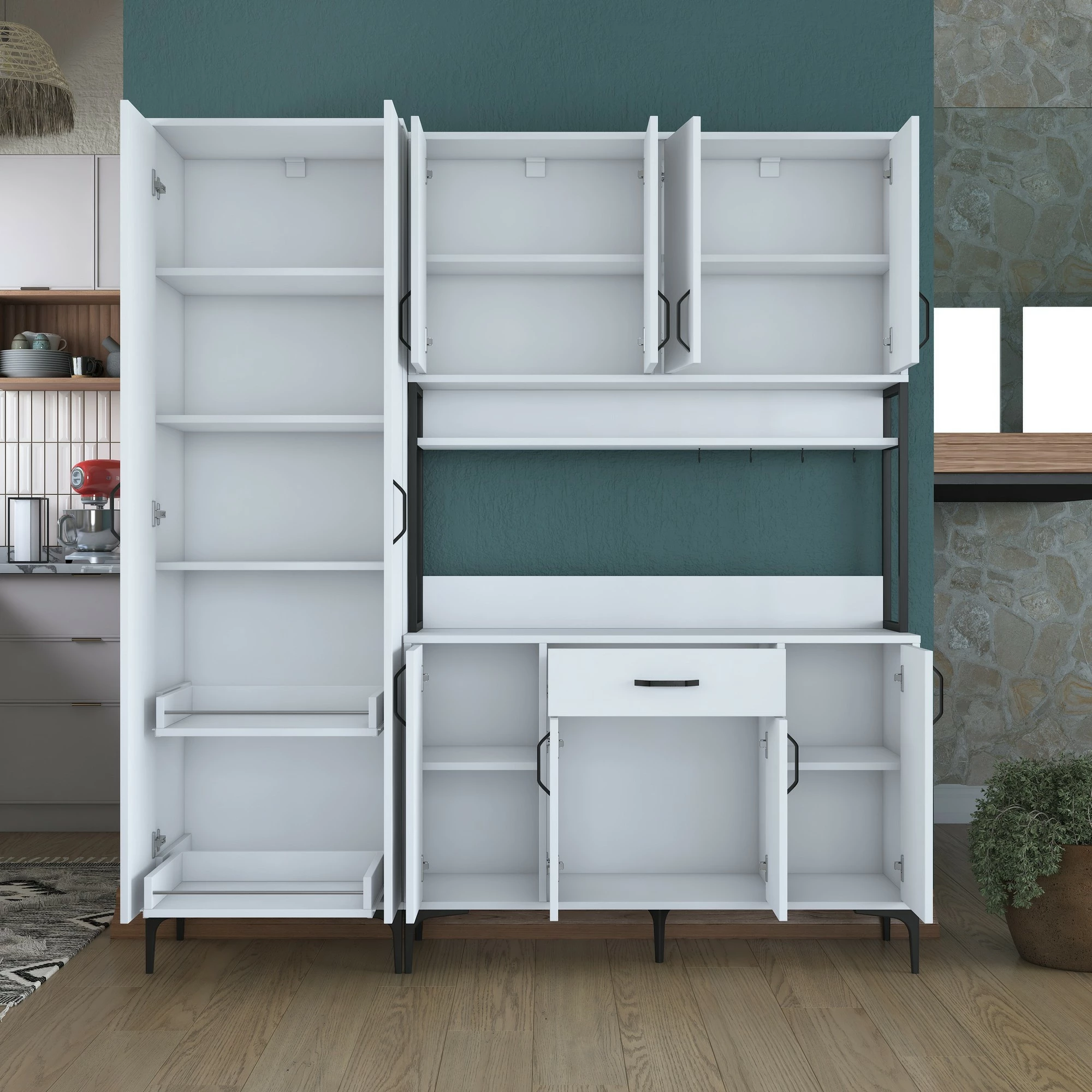 Dollap multifunksional Hanah Home, JE133 - 3054, i bardhë