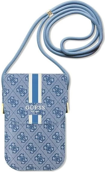 Çantë smartphone Guess 4G Stripes, lëkurë ekologjike, Blu