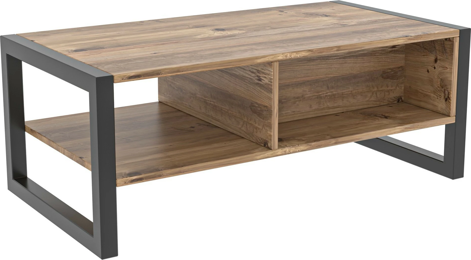 Tavolinë kafeje Skye Decor, Haldizen, ngjyrë Atlantic Pine dhe e zezë