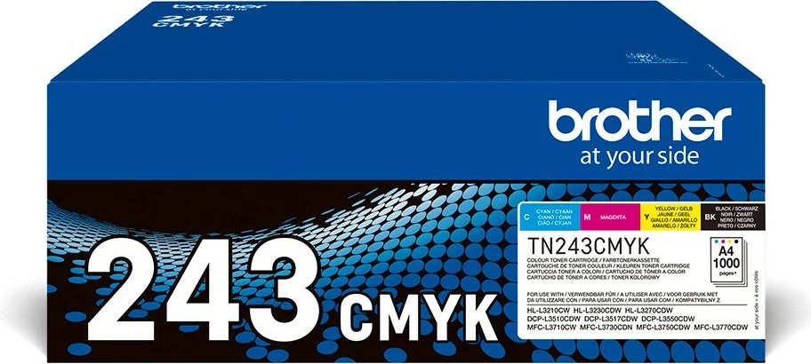 Toner Brother TN-243CMYK, 1000 faqe, 1 copë, Multikolor