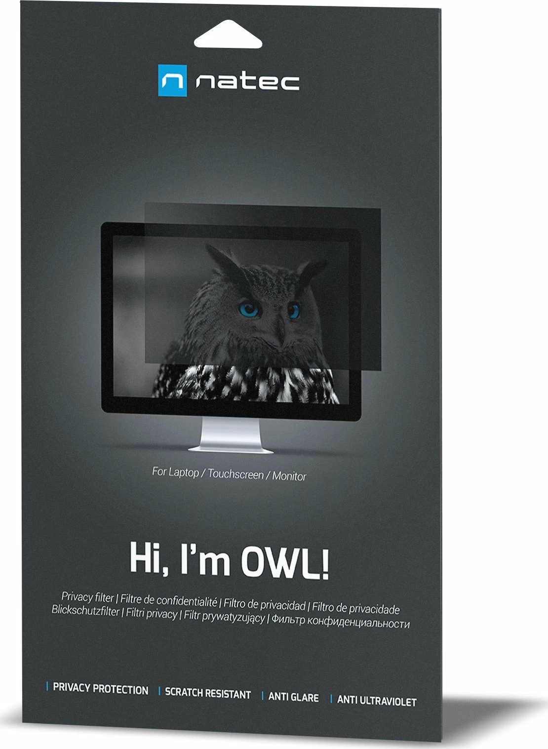 Filter privatësie për ekran Natec OWL NFP-2288 17.3\" 16:9