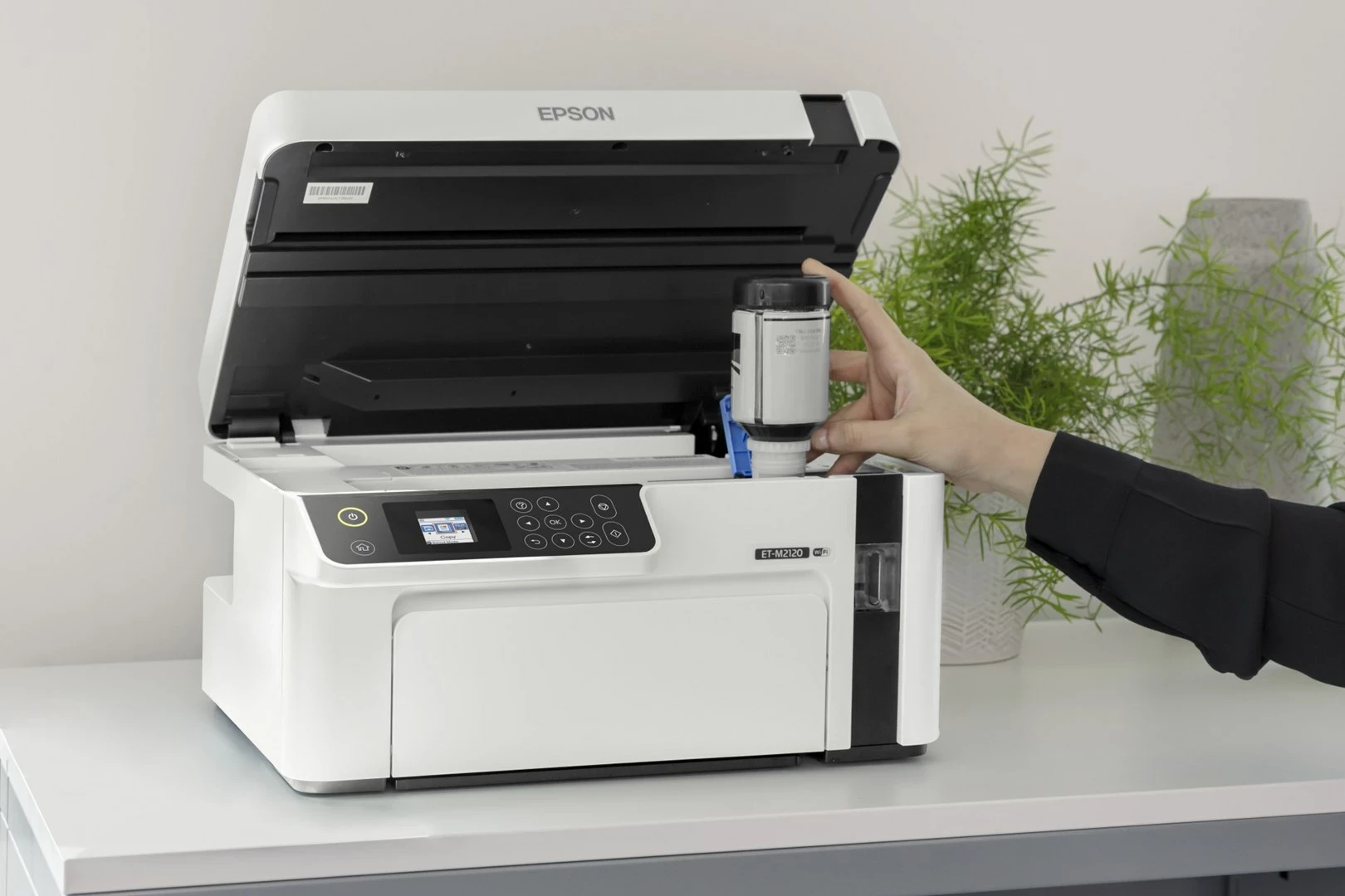 Printer Epson EcoTank M2120, Inkjet, Wi-Fi, Bardhë