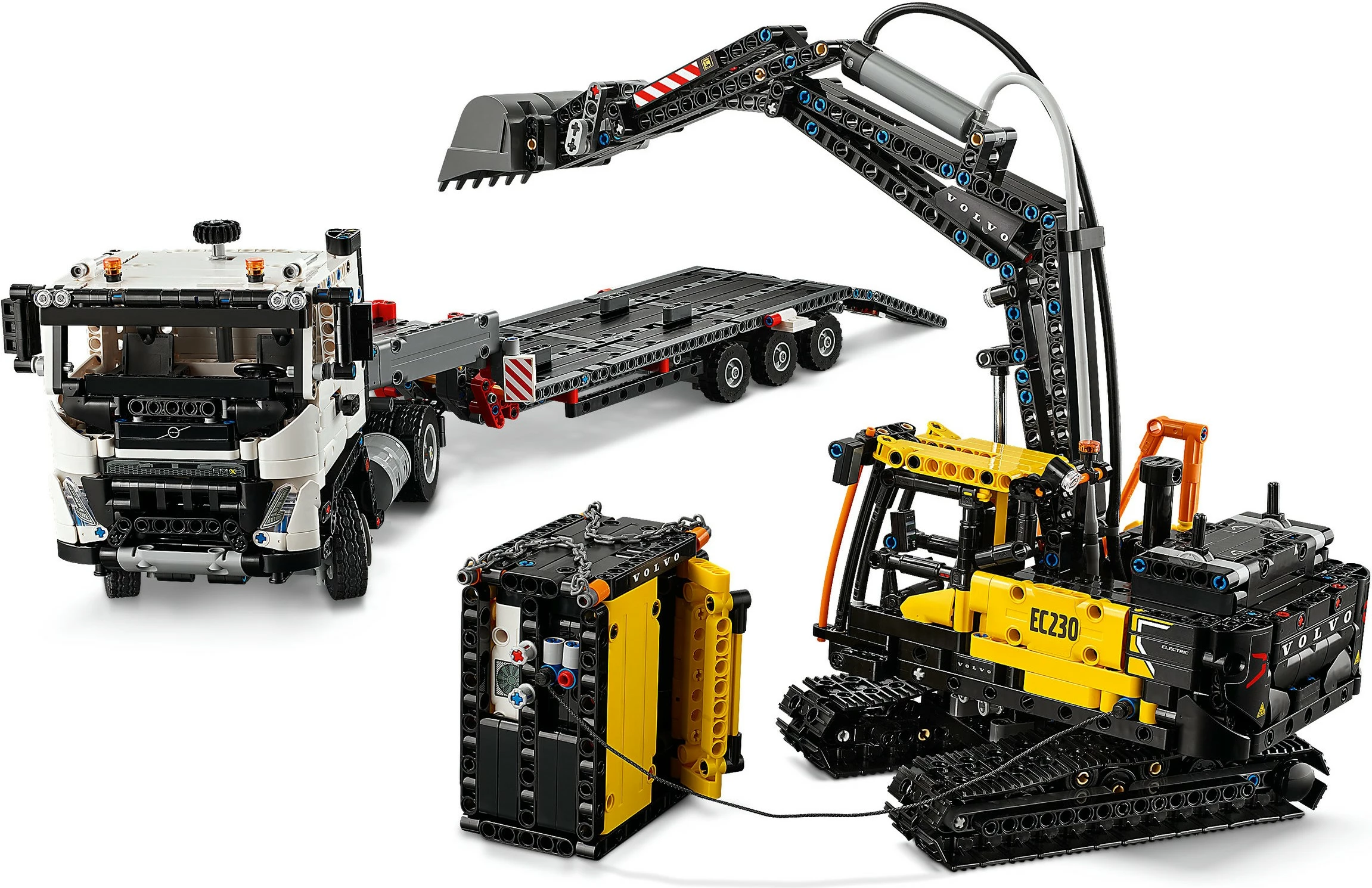 Set ndërtimi LEGO Volvo FMX Truck & EC230 Electric Excavator, 2274 pjesë, shumëngjyrësh