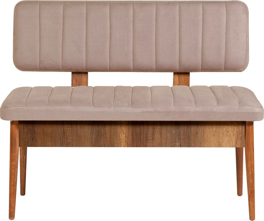 Set tavoline me karrige për ngrënie, i zgjatshëm, Hanah Home, ngjyrë arre dhe gur, 5 pjesë