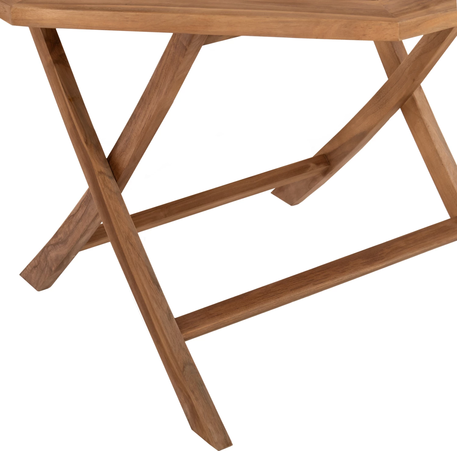 Tavolinë polygonale për jashtë KENDALL FH9545 e palosshme, ngjyrë natyrale, 120x120x75H cm