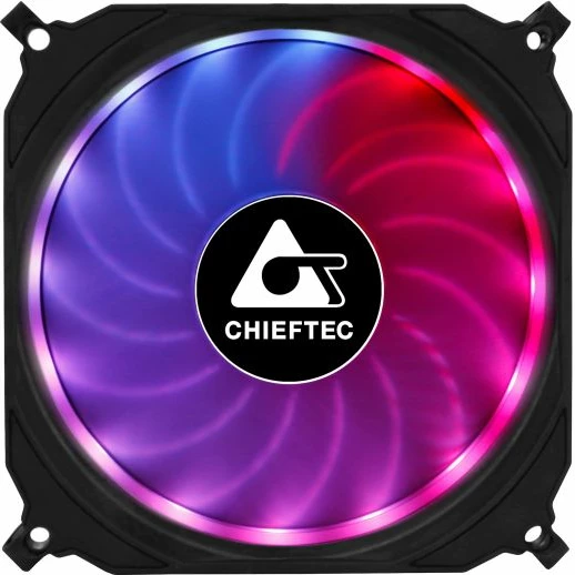 Set ventilatorësh RGB CHIEFTEC TORNADO CF-3012-RGB, 3x120mm, ARGB +5V, me kontrollor & telekomandë, e zezë, paketë 3 copë