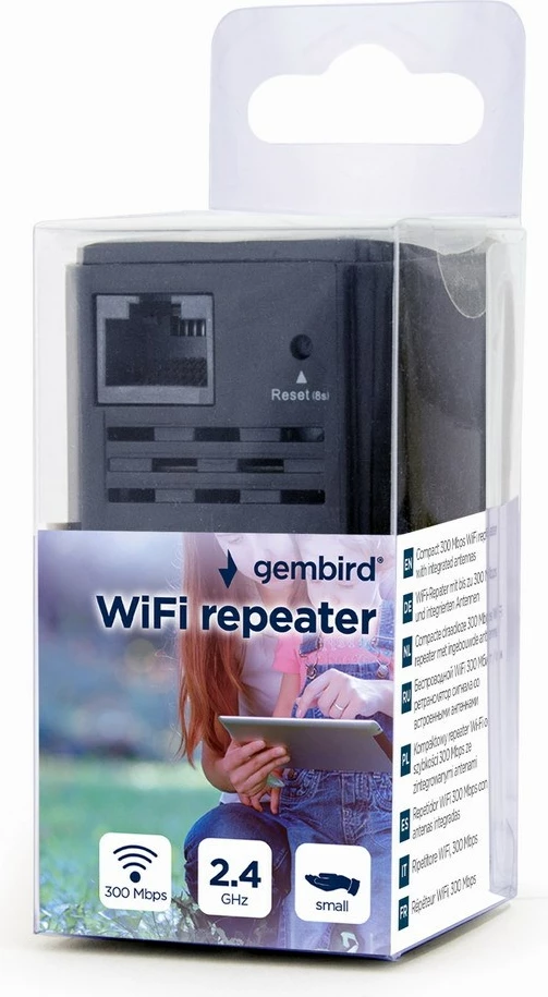 Përsëritës rrjeti Gmbird WNP-RP300-03-BK, 300 Mbit/s, i zi 
