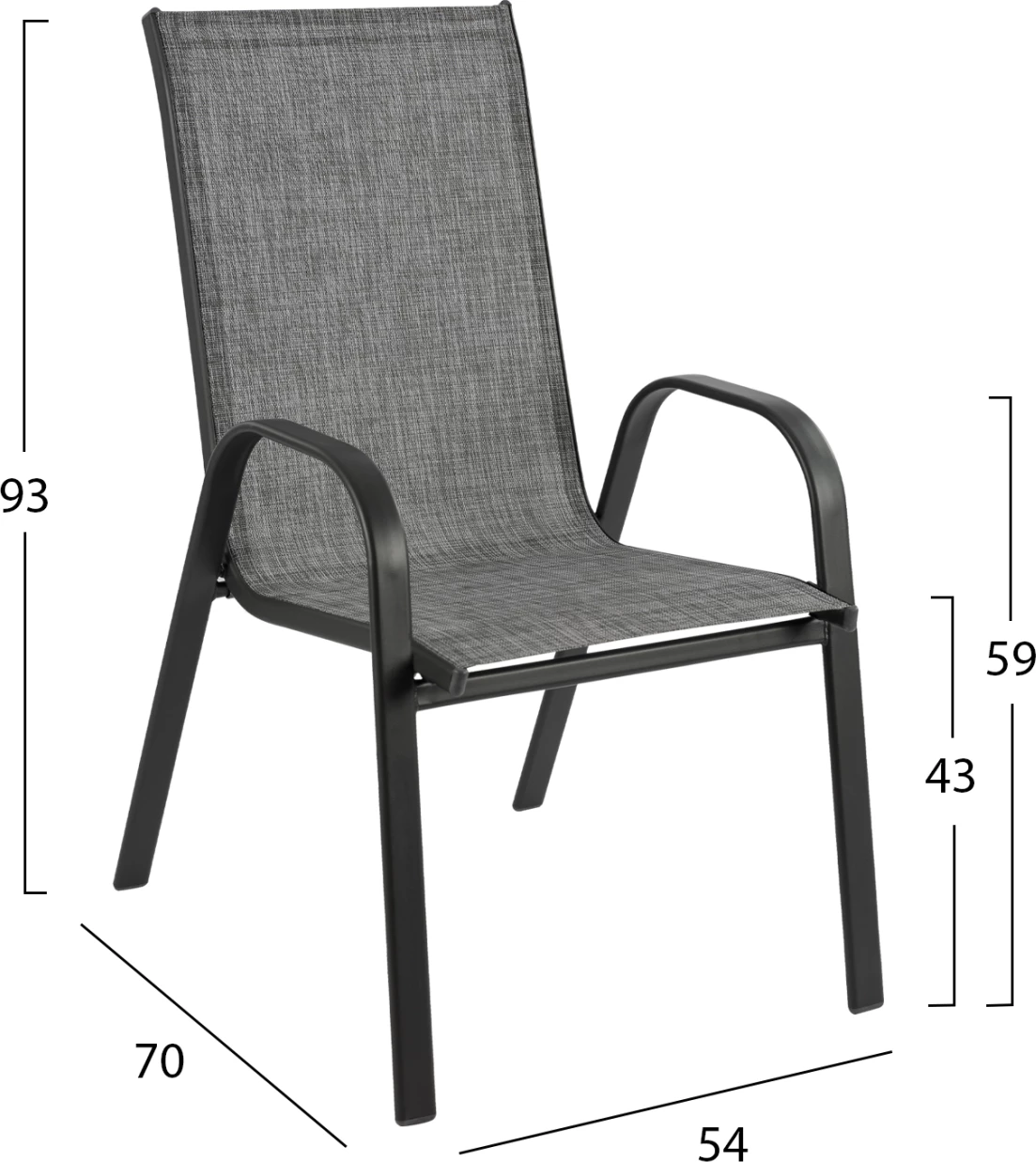 Karrige e jashtme LEON FH5000.01, 54x70x93Hcm, hiri