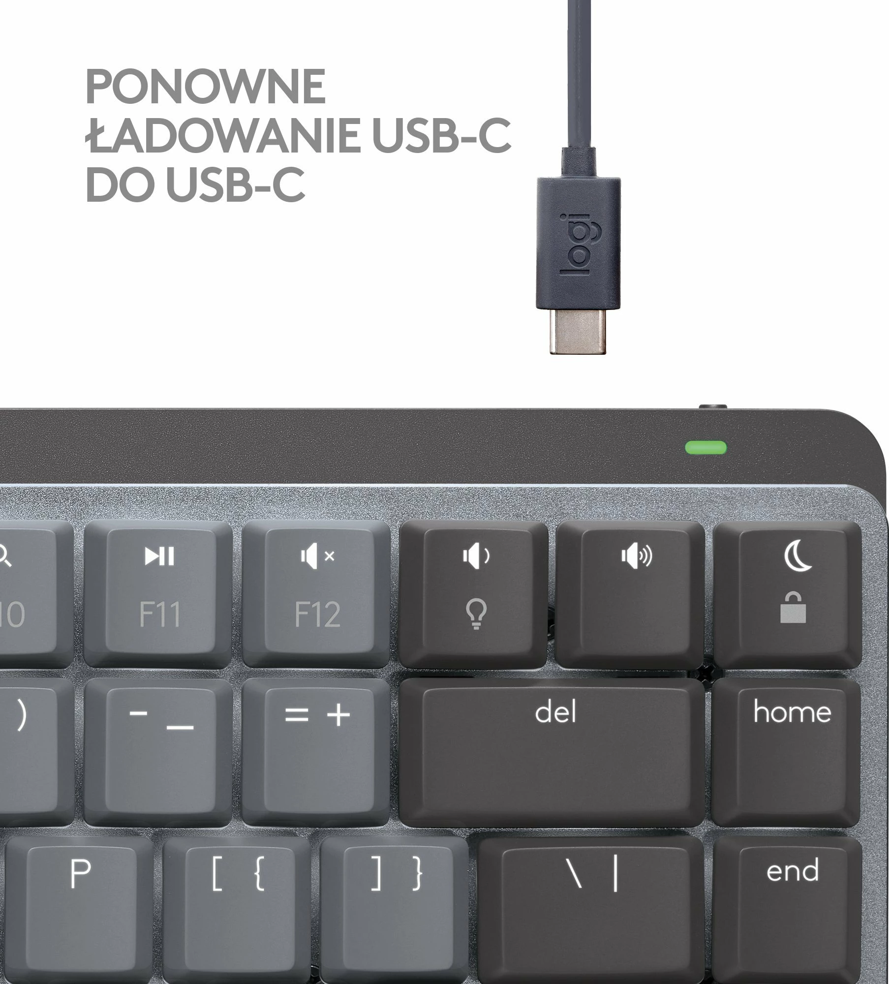 Tastierë mekanike Logitech MX Mechanical Mini for Mac 920-010837, wireless, US INTL layout, backlit, pa numpad, Graphite