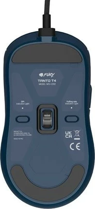 Maus ergonomik Fury Tanto T4, RGB, 12000 DPI, 7 butona, ngjyrë granat