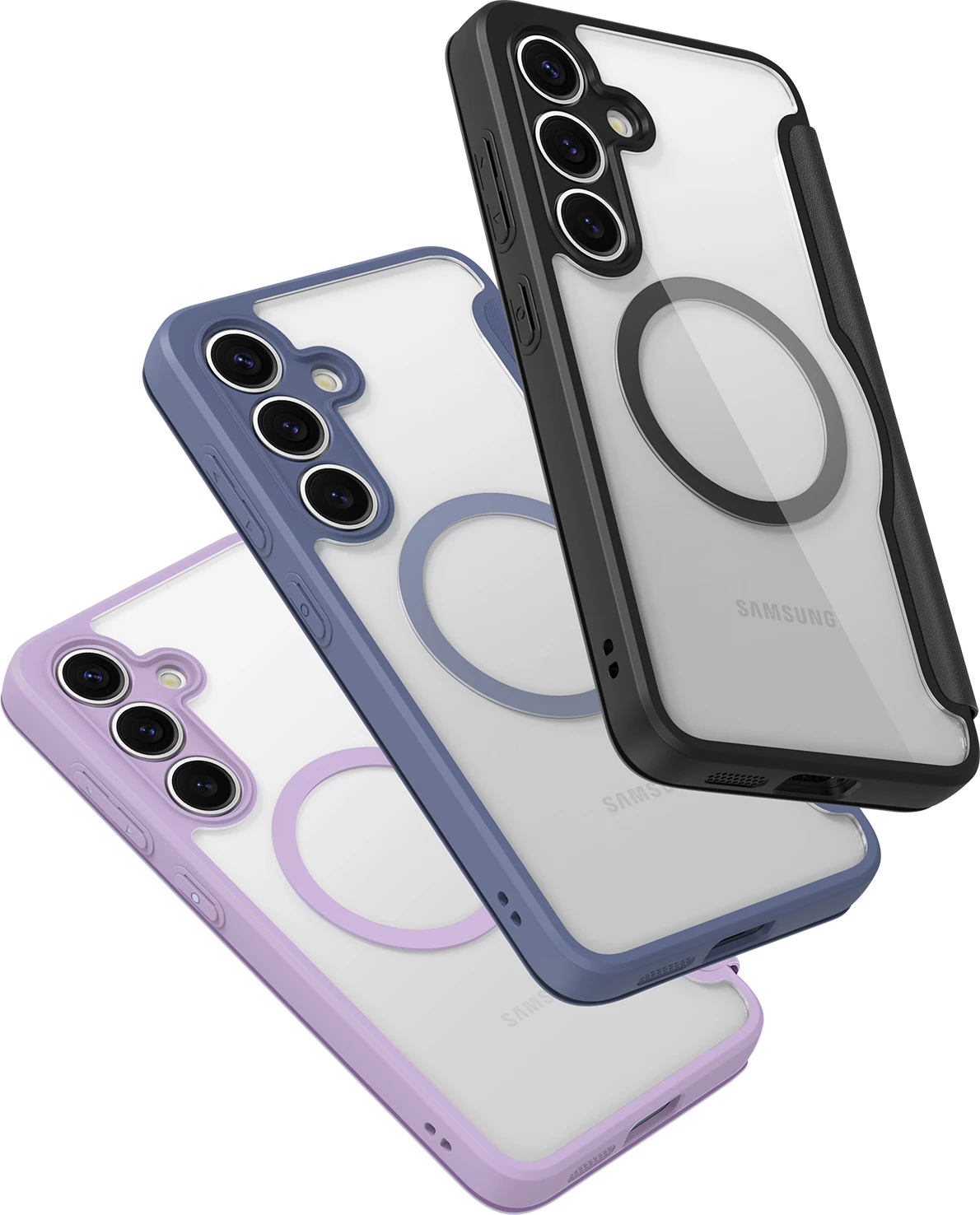 Mbështjellës Dux Ducis Skin X Pro për Samsung Galaxy S25+, MagSafe, portofol, e zezë