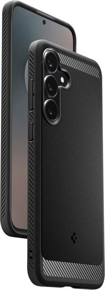 Mbështjellës Spigen Rugged Armor për Samsung Galaxy S25 FE, TPU, karikim pa tela, Matte Black, 1 copë