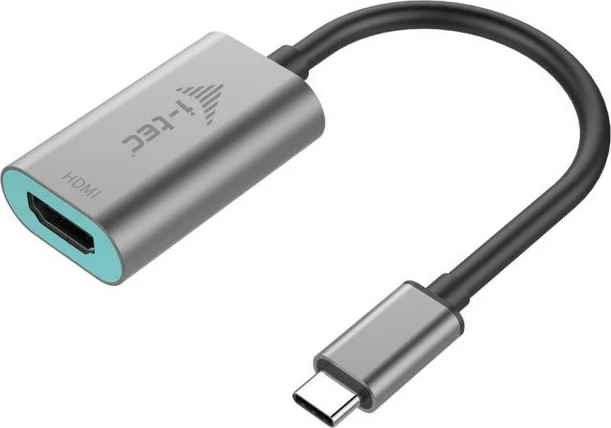 Adapter USB-C në HDMI I-Tec, 4K/60Hz, 0.15m, metalik, gri/turkeze
