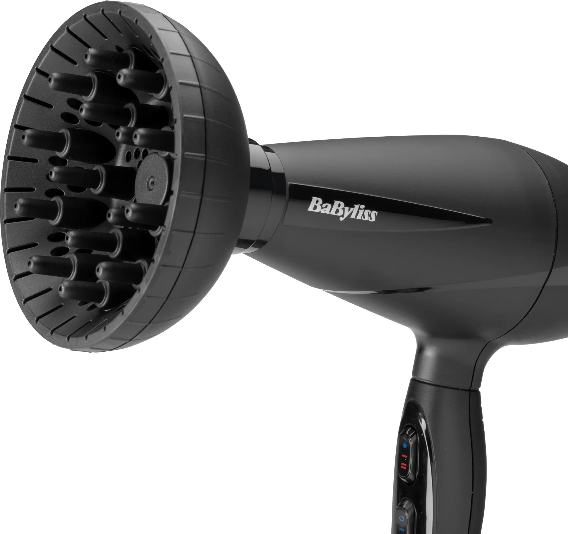 Tharëse flokësh, BaByliss 6710DE, 2100 W, motor AC, jonizim, 2 shpejtësi dhe 3 temperatura, me difuzor dhe grykë e ngushtë, e zezë
