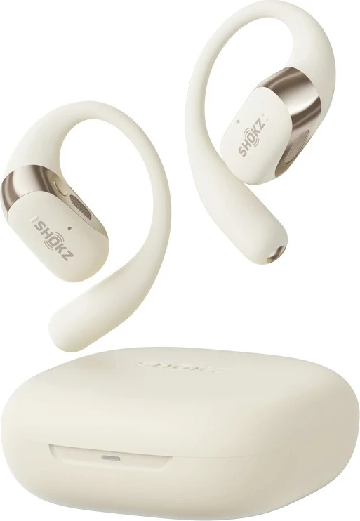 Kufje wireless SHOKZ OpenFit 2, ear-hook, Bluetooth, Bezhe