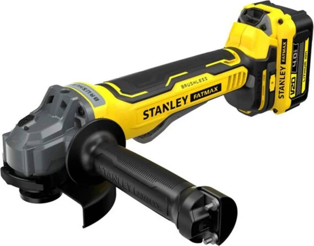 Brusilë këndi pa kabllo STANLEY SFMCG700M2K, 125 mm, 2x4.0Ah, e verdhë
