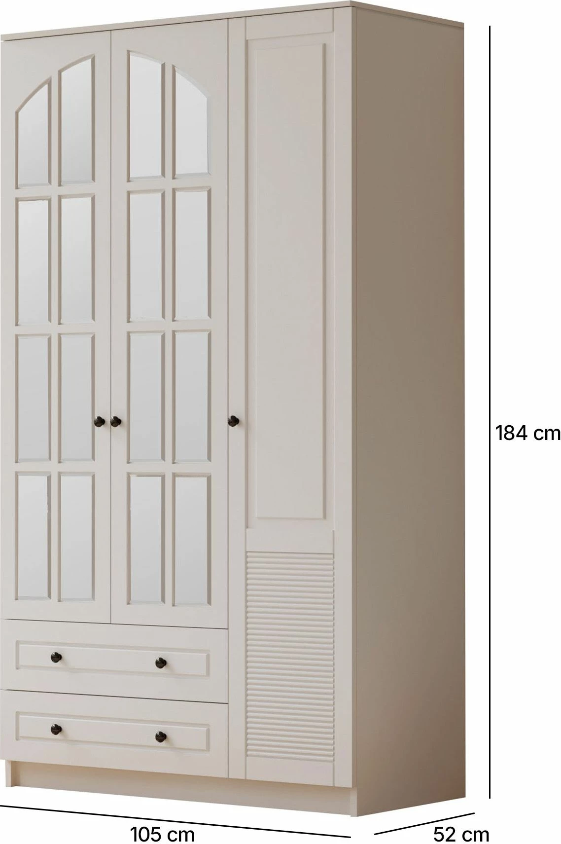 Dollap Skye Decor, ngjyrë e bardhë mat, Rb-110