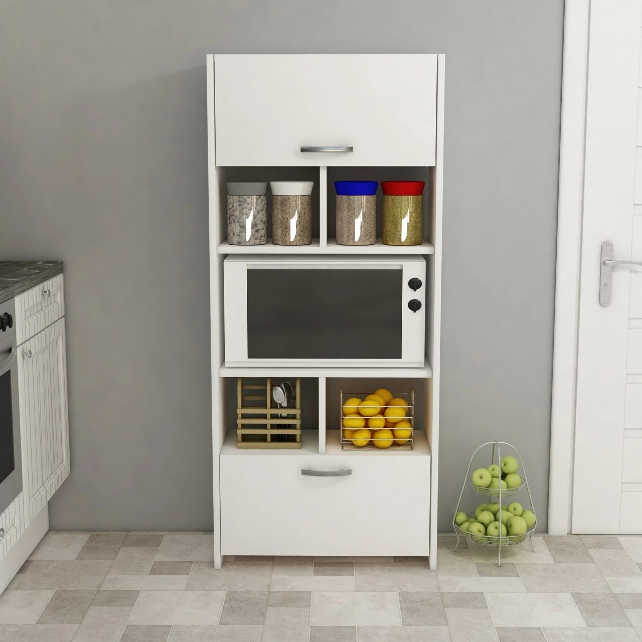 Dollap multifunksional Hanah Home, Albina, i bardhë