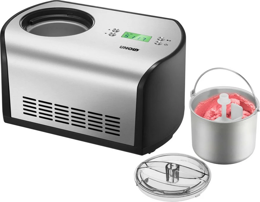 Aparat për akullore Unold 48865, 1.2 L, 30 min, LCD, 1.5 m, i zi
