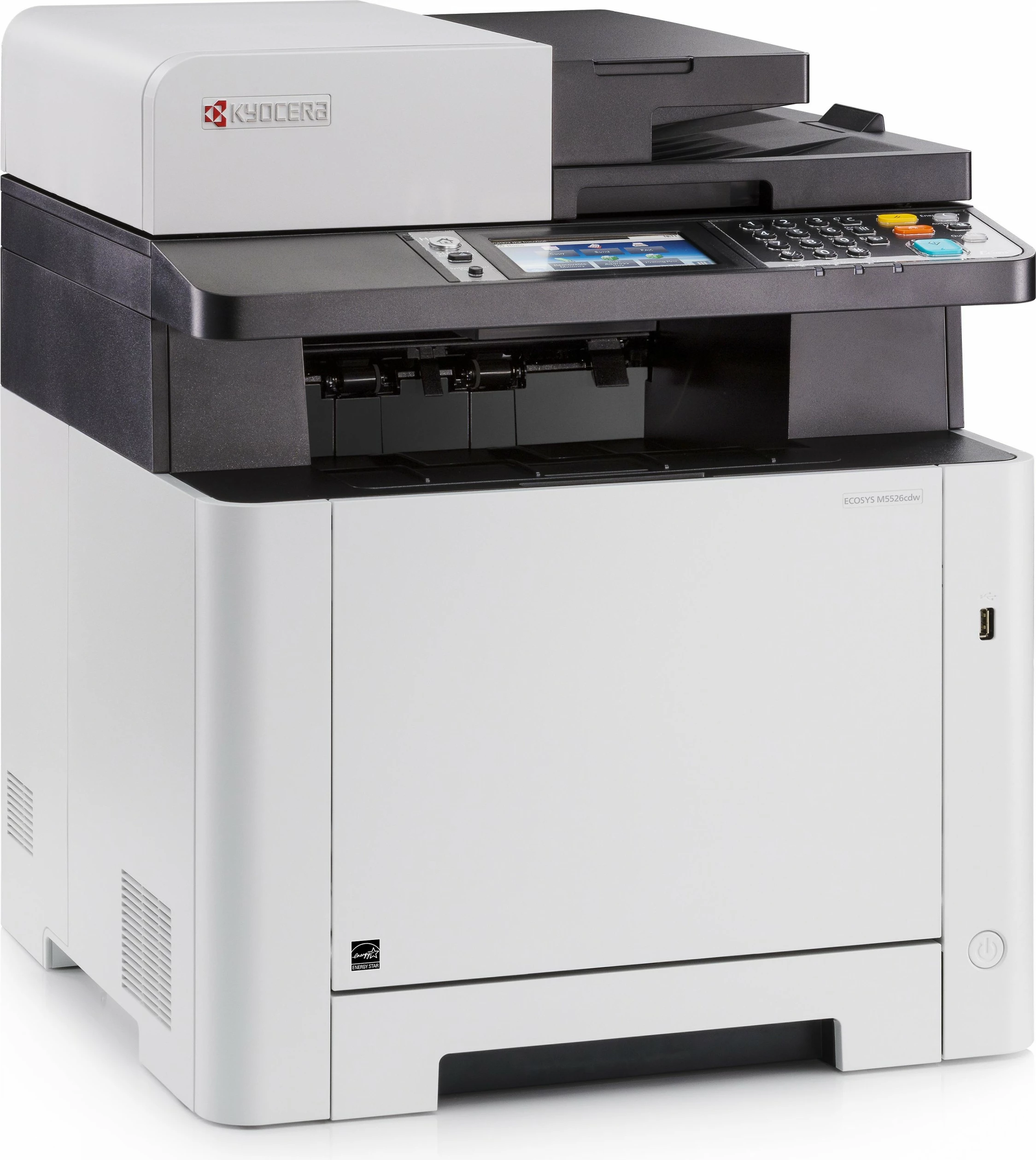 Printer multifunksional Kyocera ECOSYS M5526CDW, duplex, WLAN, ADF, ngjyrë e bardhë