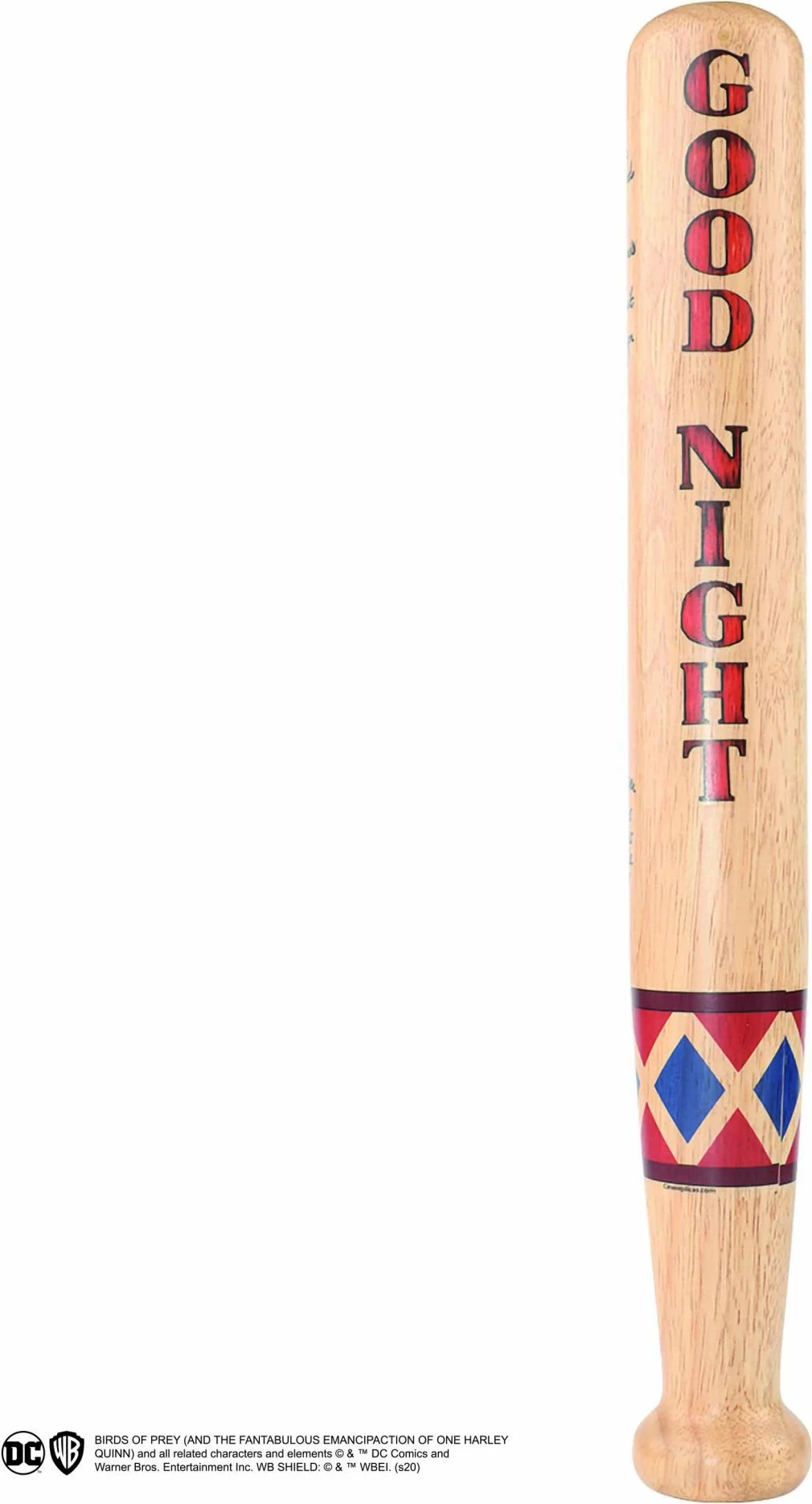 Okllai Cinereplicas Harley Quinn Baseball Bat, dru, 44.5 cm, druri natyral