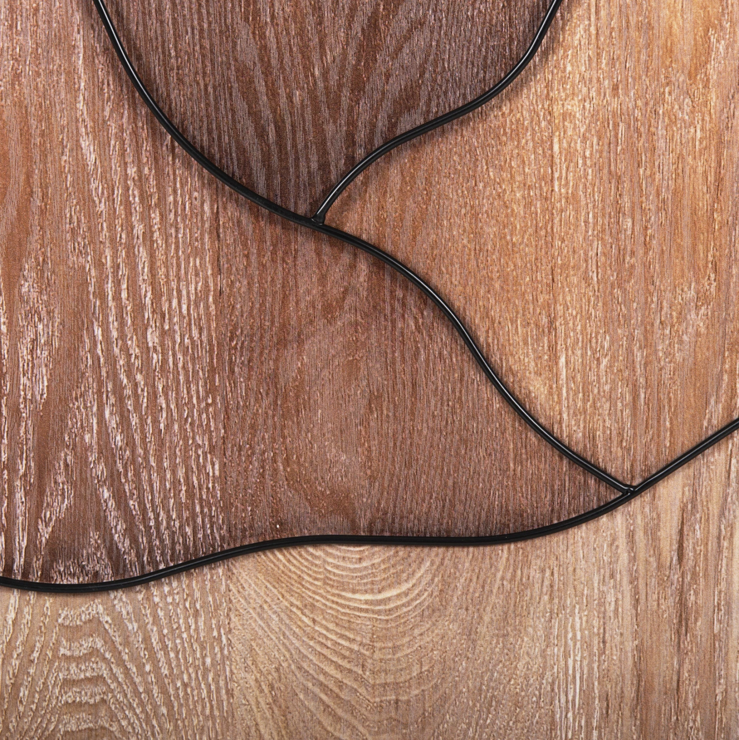 Dekor për mur, ngjyrë druri natyral dhe metal i zi, FH4220, 60x3.5x93 cm