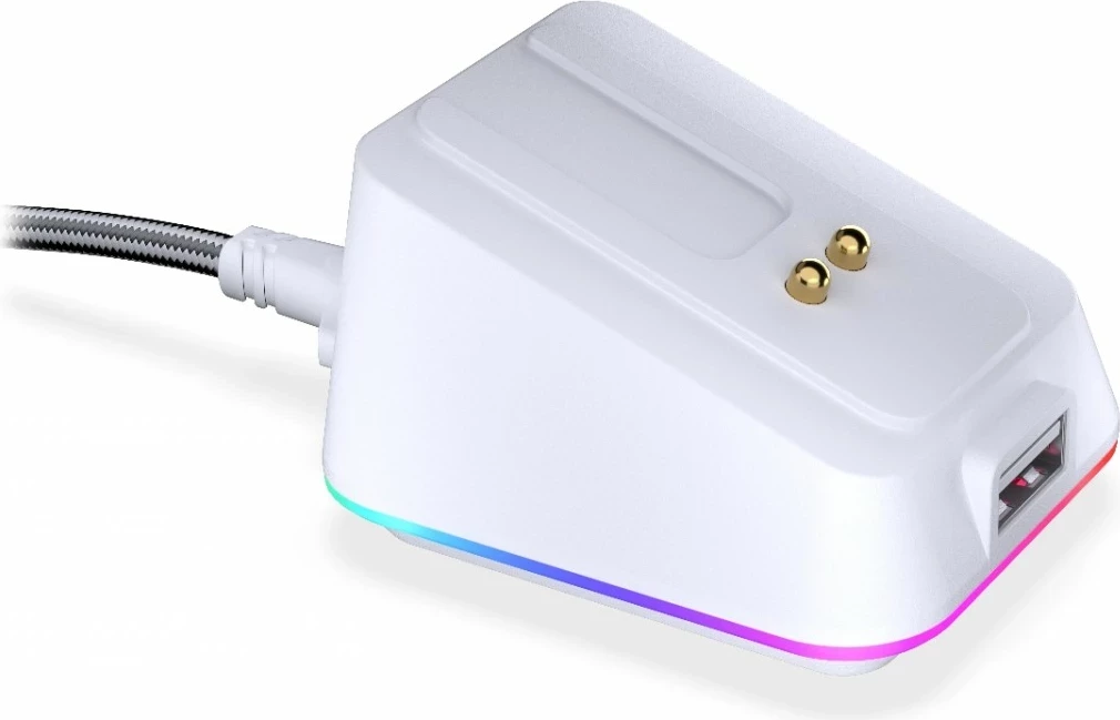 Kasë maus Endorfy Mouse Dock Onyx White, RGB, USB-C, e bardhë