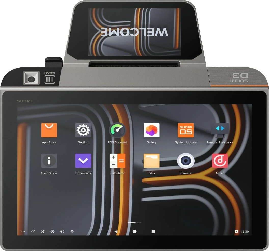 Terminal POS Sunmi D3 Mini GMS, 3/32GB, Android 13, printer 80mm, skaner, i zi
