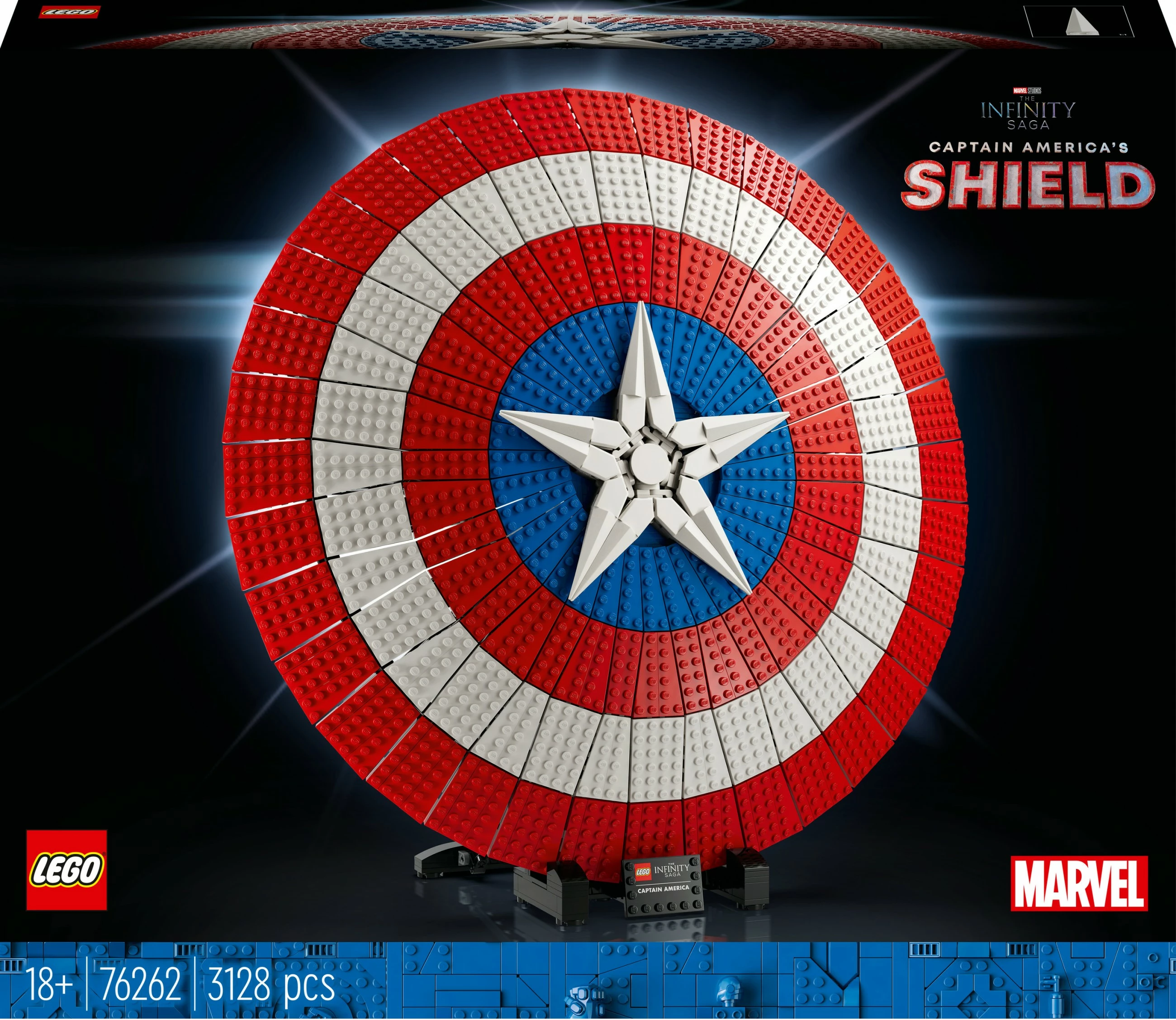 Set ndërtimi LEGO Marvel Super Heroes Captain America's Shield, 3128 pjesë, Multikolor