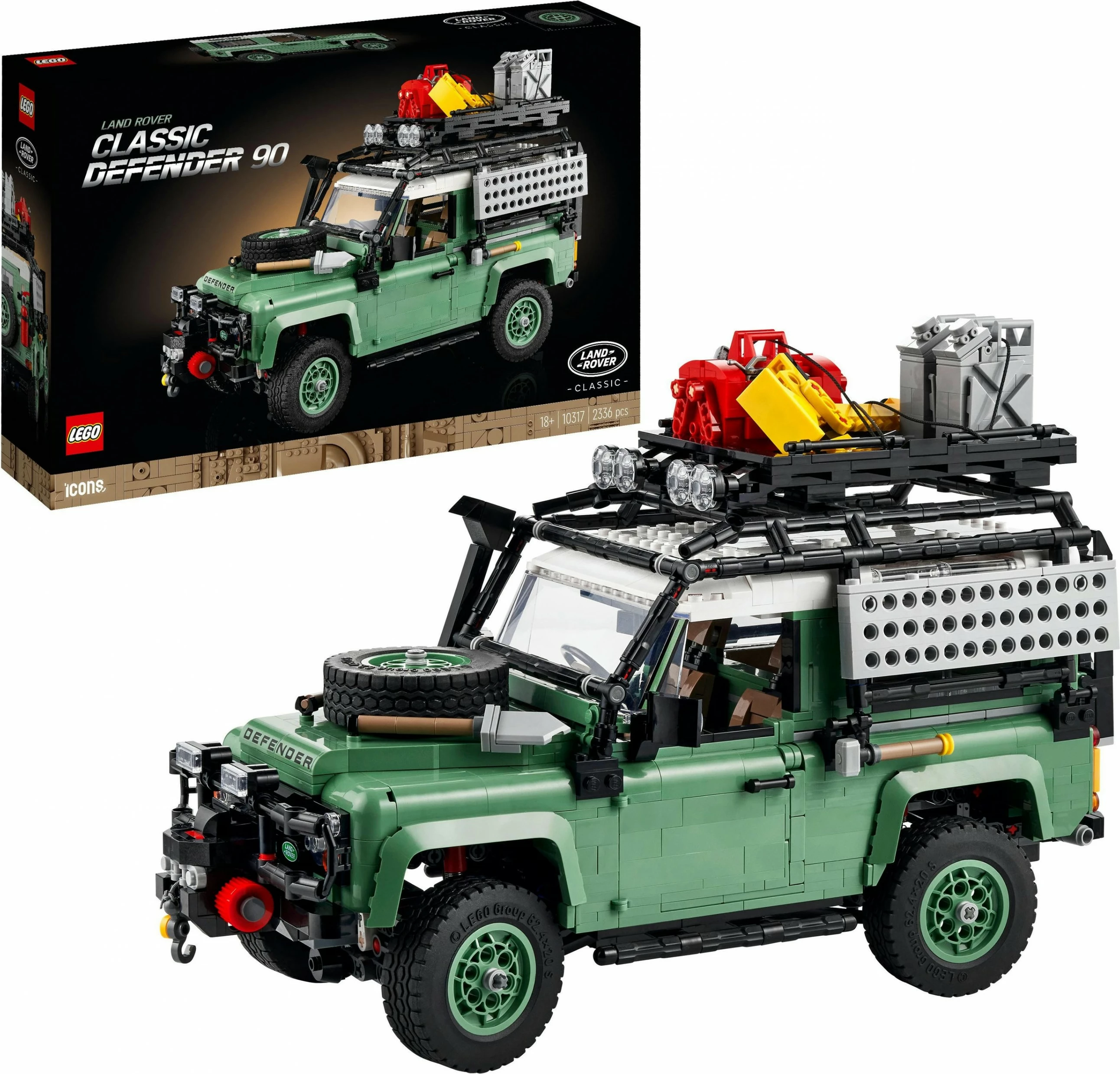Set ndërtimi LEGO ICONS Land Rover Classic Defender 90, 2336 pjesë, Multikolor