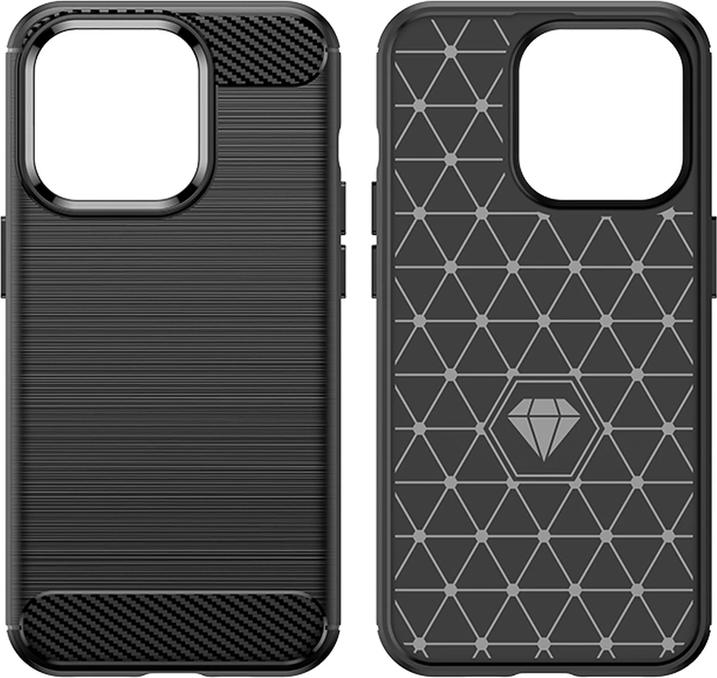 Mbështjellës Hurtel Carbon Case për iPhone 14 Pro, TPU, Blu