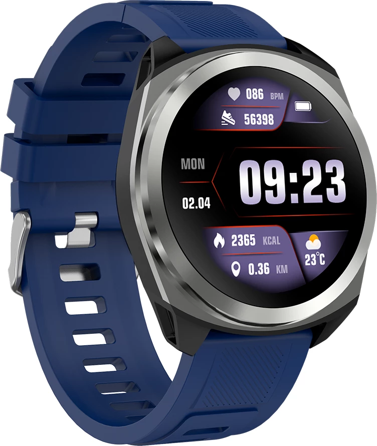 Smartwatch CANYON Maveric SW-83 (CNS-SW83SS) GPS, 1.32\" IPS 360x360, 400 mAh, 192 MB, argjendtë/kaltër