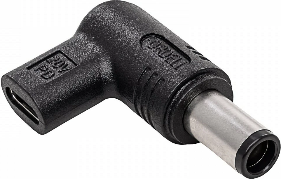 Adapter AKYGA AK-ND-C08, për DELL, USB-C në 7.4x5.0mm + DELL Pin, Zi