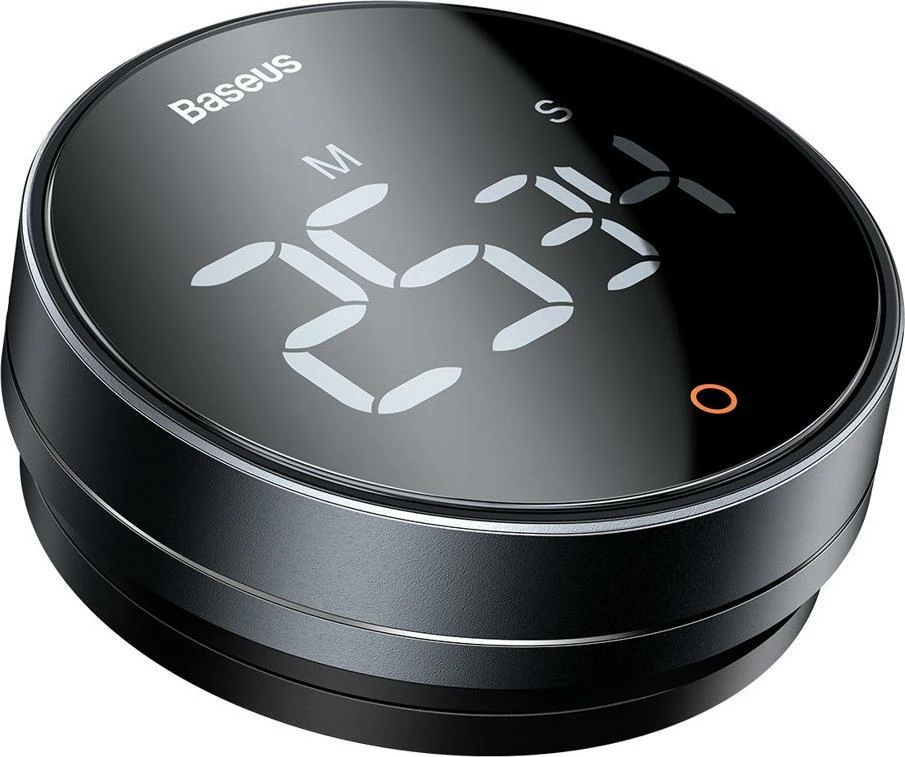 Timer digjital Baseus FMDS000013, ekran LED, magnet, 3 nivele zëri, i zi