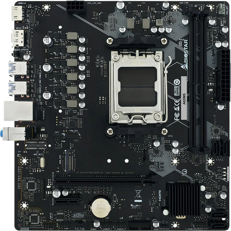 Pllakë amë Biostar A620MS, Socket AM5, micro ATX